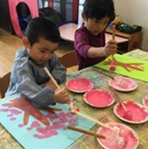 R7.４.25  以上児　桜の制作をしました