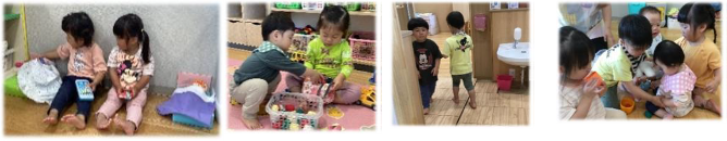  R7.6.5    1歳児(ひかり）・２歳児（そよかぜ）　毎日、交流を楽しんでいます